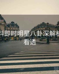 吃瓜爆料即时明星八卦深解析，带你看透