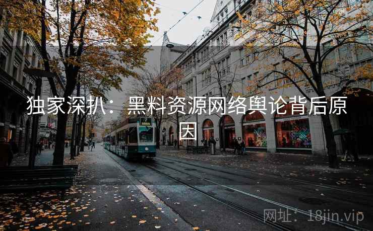 独家深扒：黑料资源网络舆论背后原因